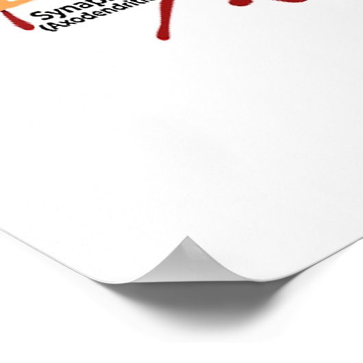 Synaptisch snoeien in neonsynapse neurologie poster (Hoek)