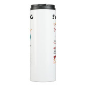 Synaptisch snoeien in neonsynapse neurologie thermosbeker (Achterkant)