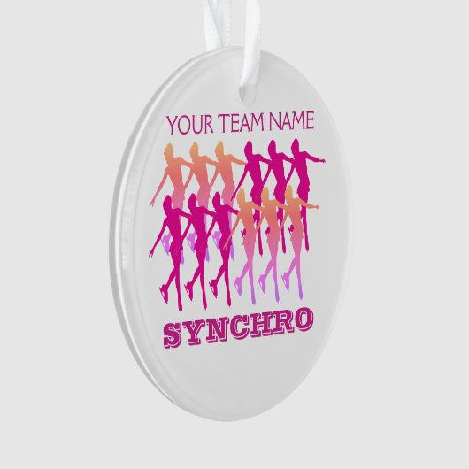 Synchro Cijfers aangepaste tekengrootte Ornament (voorkant)