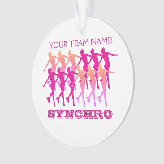 Synchro Cijfers aangepaste tekengrootte Ornament (voorkant)