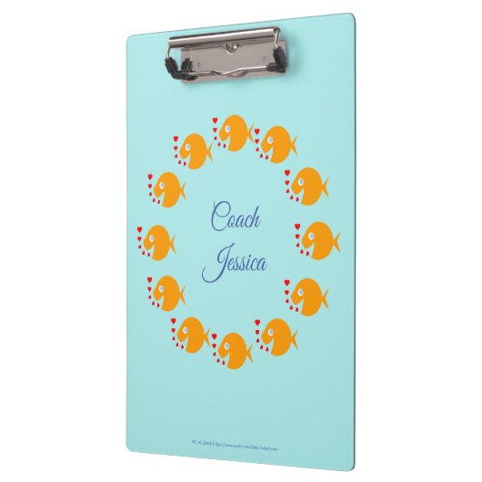 Synchro Coach Synchronized Swimming Goldfish Cute Klembord (Links)