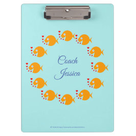 Synchro Coach Synchronized Swimming Goldfish Cute Klembord