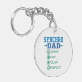 Synchro Dad Drive Pay Clap Synchronating Skating Sleutelhanger (Voorkant Links)