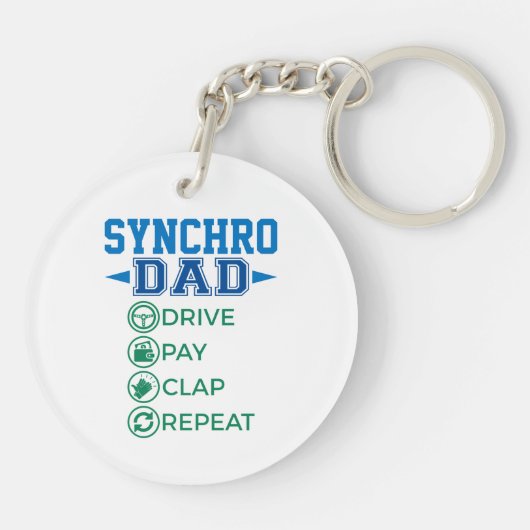 Synchro Dad Drive Pay Clap Synchronating Skating Sleutelhanger (Achterkant)