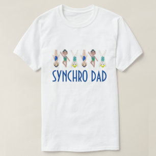 SYNCHRO DAD Synchronized Swimming Daughter Name T-shirt