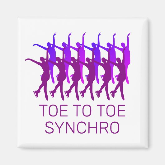 Synchro kunstschaatsen Giftware Magneet (Voorkant)