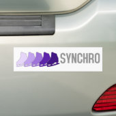 Synchro-Schaatsen Bumpersticker (Op auto)