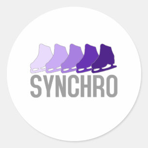 Synchro-Schaatsen Ronde Sticker