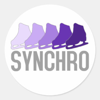 Synchro-Schaatsen Ronde Sticker