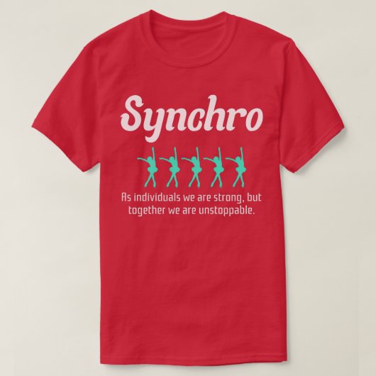 Synchro Synchroon Figuur Skater 2 T-shirt (Design voorkant)