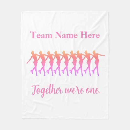 SYNCHRO TEAM FIGURE SKING Blanket Fleece Deken (Voorkant)