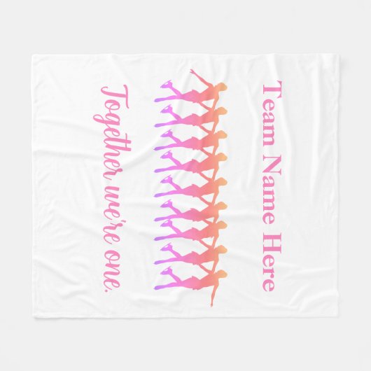 SYNCHRO TEAM FIGURE SKING Blanket Fleece Deken (Voorkant (Horizontaal))