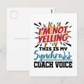 Synchrome zwemsynchrone coach briefkaart (Voorkant / Achterkant)