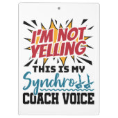 Synchrome zwemsynchrone coach klembord (Achterkant)