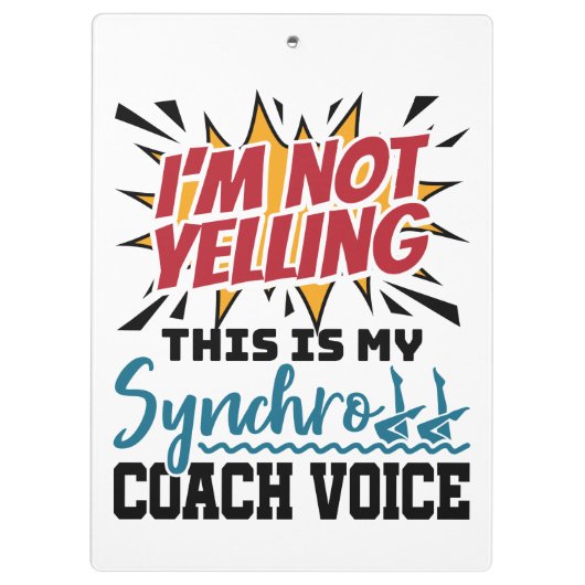 Synchrome zwemsynchrone coach klembord (Achterkant)