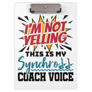 Synchrome zwemsynchrone coach klembord