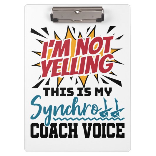 Synchrome zwemsynchrone coach klembord (Voorkant)