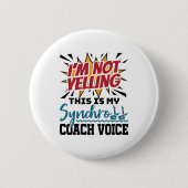 Synchrome zwemsynchrone coach ronde button 5,7 cm (Voorkant)