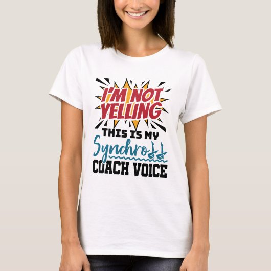 Synchrome zwemsynchrone coach t-shirt (Voorkant)