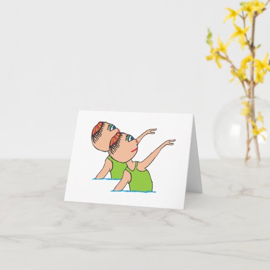 Synchromzwemmen Kaart (Gele Bloem)