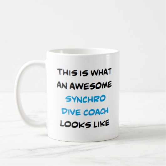synchrone coach, geweldige koffiemok (Links)