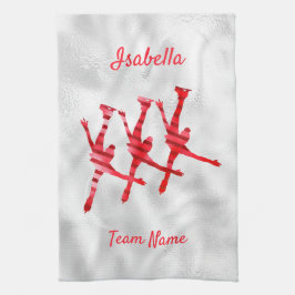 Synchrone handdoek rood