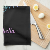 Synchrone handdoekkalligrafie regenboog theedoek (Quarter Fold)