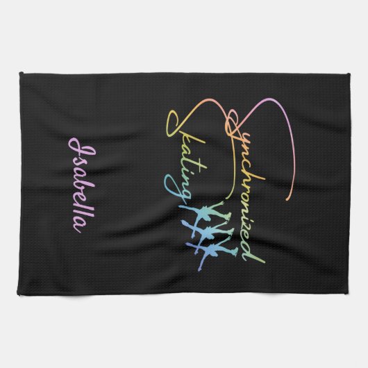 Synchrone handdoekkalligrafie regenboog theedoek (Horizontaal)