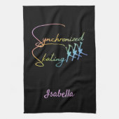 Synchrone handdoekkalligrafie regenboog theedoek (Verticaal)