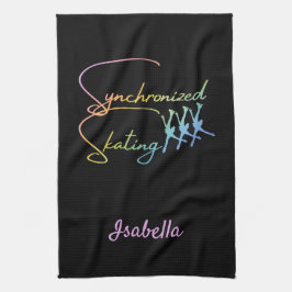 Synchrone handdoekkalligrafie regenboog theedoek