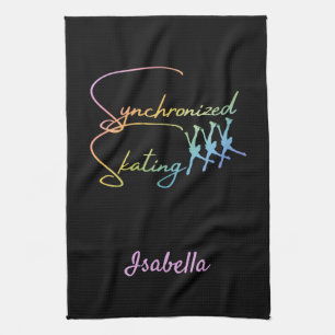 Synchrone handdoekkalligrafie regenboog theedoek