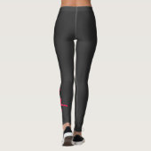Synchrone leggings van het skateam - rode arabeske (Achterkant)