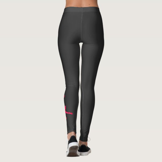 Synchrone leggings van het skateam - rode arabeske (Achterkant)