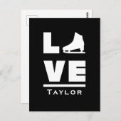 Synchrone liefde en live-beeldschaatsen briefkaart (Voorkant / Achterkant)