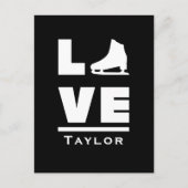 Synchrone liefde en live-beeldschaatsen briefkaart (Voorkant)