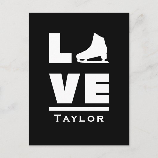 Synchrone liefde en live-beeldschaatsen briefkaart (Voorkant)