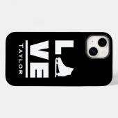 Synchrone liefde en live-beeldschaatsen Case-Mate iPhone case (Achterkant (horizontaal))