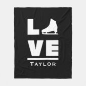 Synchrone liefde en live-beeldschaatsen fleece deken (Voorkant)