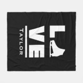 Synchrone liefde en live-beeldschaatsen fleece deken (Voorkant (Horizontaal))