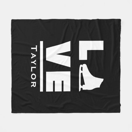 Synchrone liefde en live-beeldschaatsen fleece deken (Voorkant (Horizontaal))