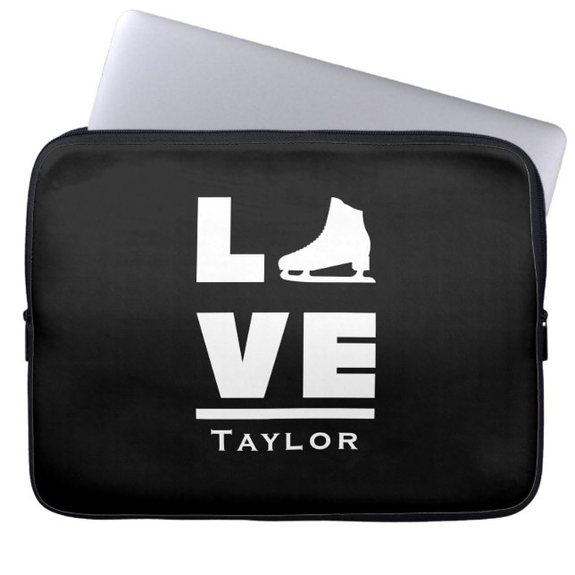 Synchrone liefde en live-beeldschaatsen laptop sleeve (Voorkant)