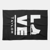 Synchrone liefde en live-beeldschaatsen theedoek (Horizontaal)