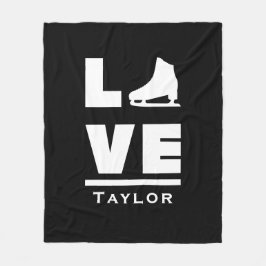 Synchrone liefde en live figuurschaatsen naam teks fleece deken