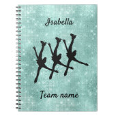Synchrone schaatsbaan notitieboek turquoise spark (Voorkant)
