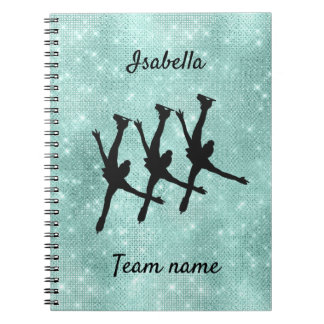 Synchrone schaatsbaan notitieboek turquoise spark