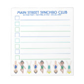 Synchrone zwembad synchrone zwemmeisjes notitieblok (Voorkant)