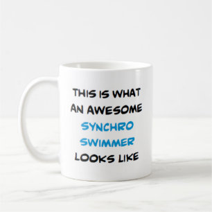 synchrone zwemmer, geweldige koffiemok