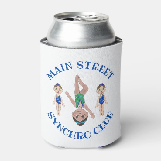 Synchrone zwemsport blikjeskoeler (Blikje Voorkant)