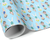 Synchrone zwemsport cadeaupapier (Rol Hoek)