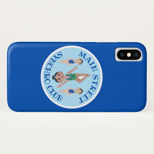 Synchrone zwemsport Case-Mate iPhone case (Achterkant (horizontaal))